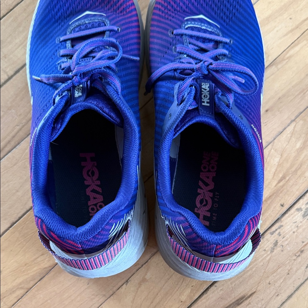 Hoka One One Women's Sneakers in Blue and Pink - Picture 4 of 5